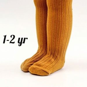 Darling mustard knee high socks gender neutral